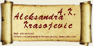 Aleksandra Krasojević vizit kartica
